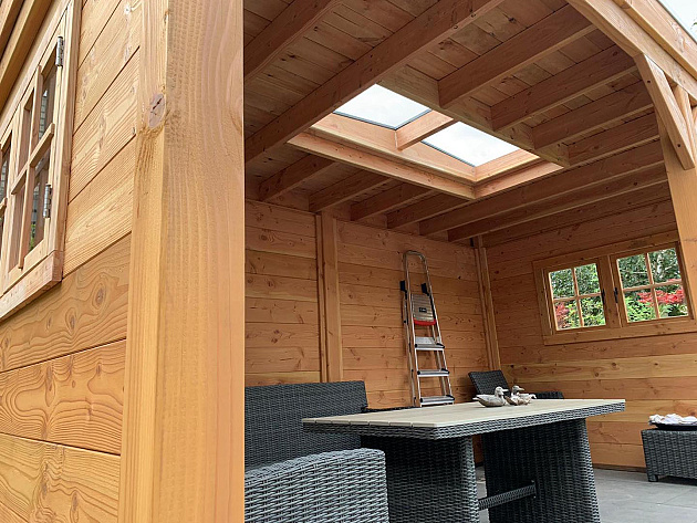 Zadeldak Lichtstraat 2-ruits 76,2(B) x 155(D) cm, enkel glas