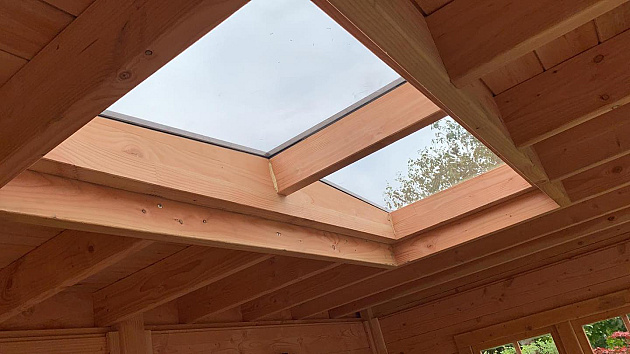 Zadeldak Lichtstraat 2-ruits 76,2(B) x 255(D) cm, enkel glas