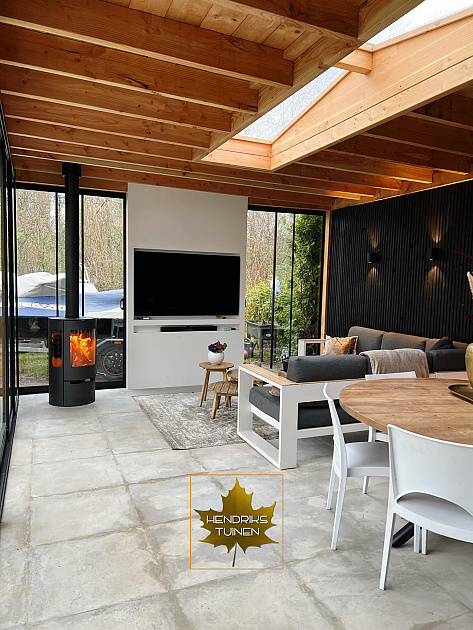 Zadeldak Lichtstraat 2-ruits 76,2(B) x 305(D) cm, enkel glas