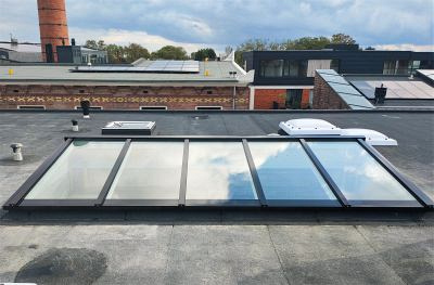 Lessenaar Lichtstraat 158,2(b) x 75(d) cm, enkel glas