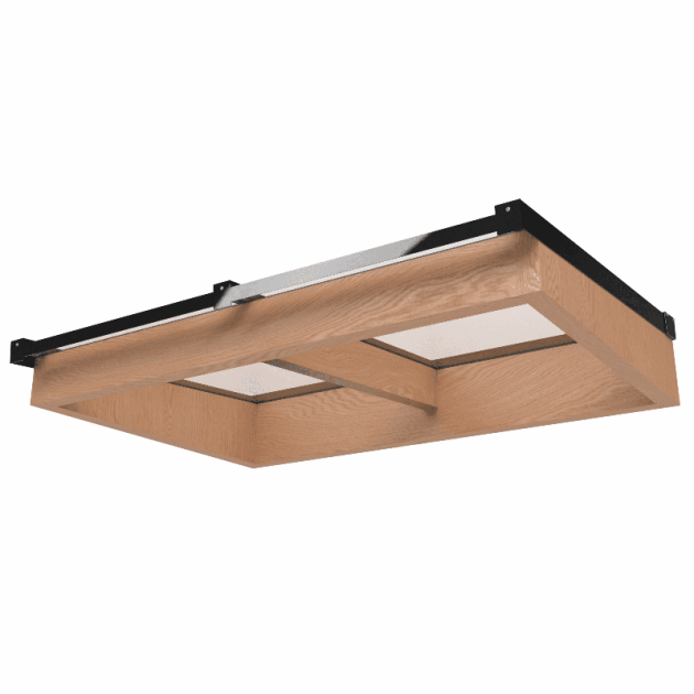 Douglas Lessenaar Lichtstraat Zwart 158,2(b) x 125(d) cm, Gelaagd 44.2 glas