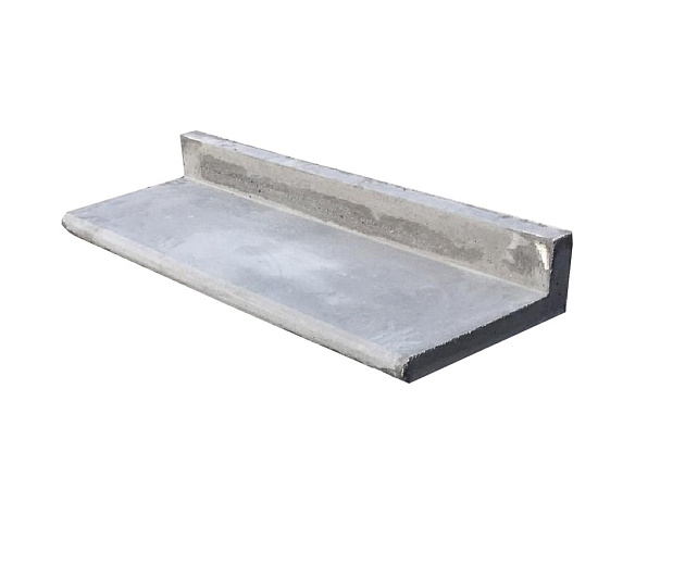 bastrede L element 120x42x15 grijs en zwart