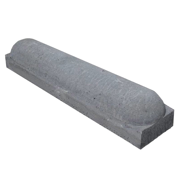 Stootband 20x17x95 cm 2 kanten rond Antraciet