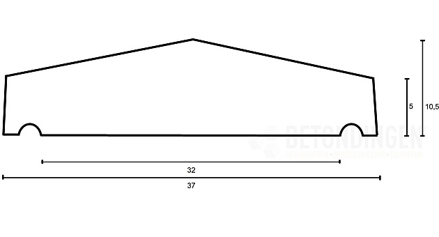 muurafdekb 37x100 zwart gecoat