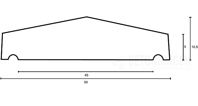 muurafdekb 50x100 zwart gecoat