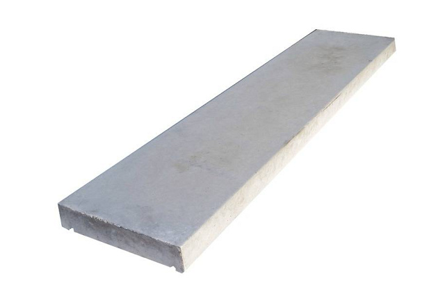 muurafdekb vlak 30x100x5 glad grijs