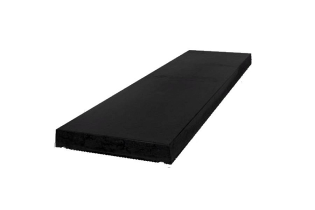 muurafdekb vlak 40x100x5 zwart gecoat