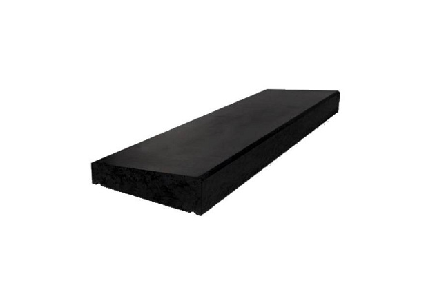 muurafdekb 1 zijdig 25x100x7/4,5 zwart gecoat