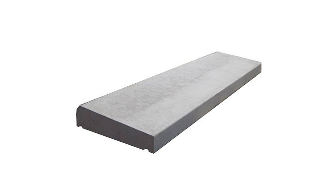 muurafdekb 1 zijdig 33x100x10/6 glad grijs