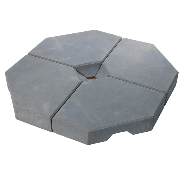 parasoltegel 40x40x6 zwart beton per set a 4 st