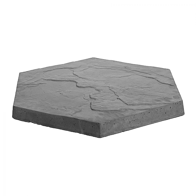 staptegel flagstone zeskant 44 zwart beton