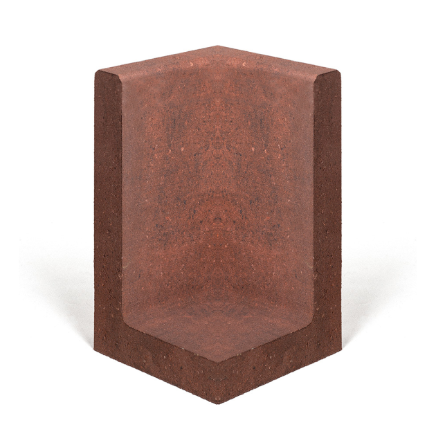 L-Hoekelement 50x50x100 cm (L x Voet x H) Roestbruin