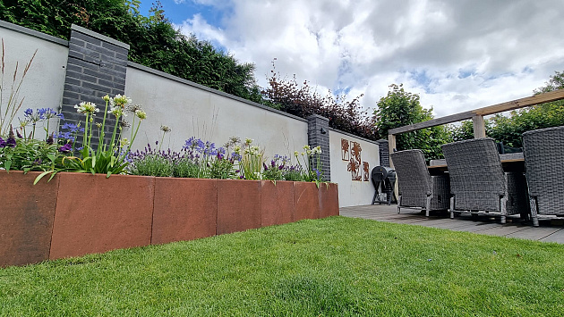 L-Element Veertig 50x30x40 cm (L x Voet x H) Roestbruin