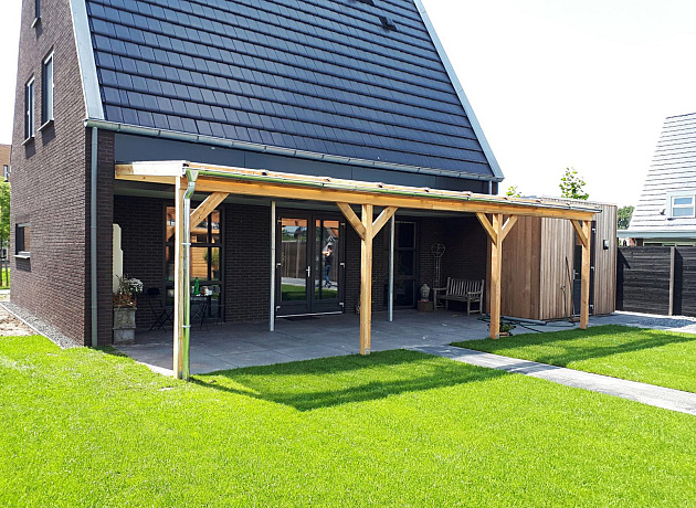 Polycarbonaat Daksysteem 706x350 cm, aanbouw