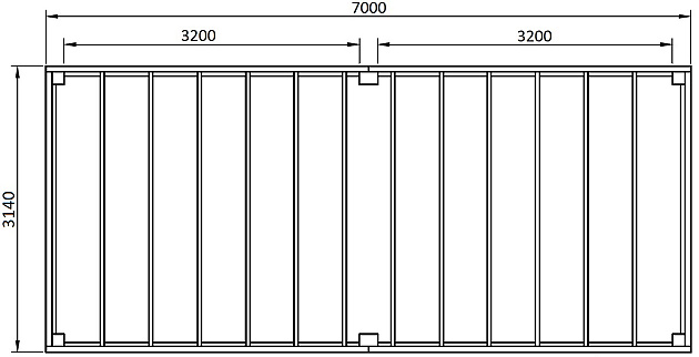 JWOODS Buitenverblijf XL Modern 700x314 cm