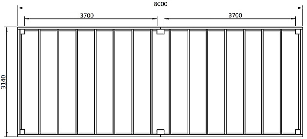 JWOODS Buitenverblijf XL Modern 800x314 cm