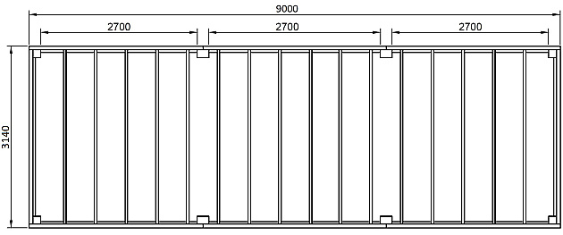 JWOODS Buitenverblijf XL Modern 900x314 cm