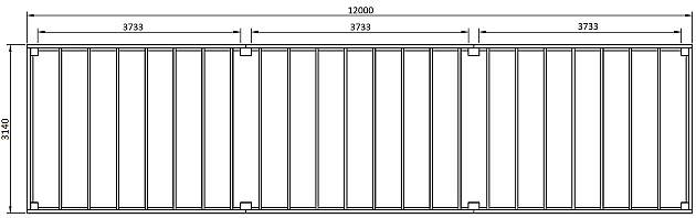 JWOODS Buitenverblijf XL Modern 1200x314 cm
