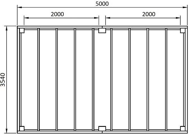 JWOODS Buitenverblijf XL Modern 500x354 cm
