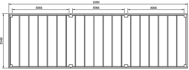 JWOODS Buitenverblijf XL Modern 1000x354 cm