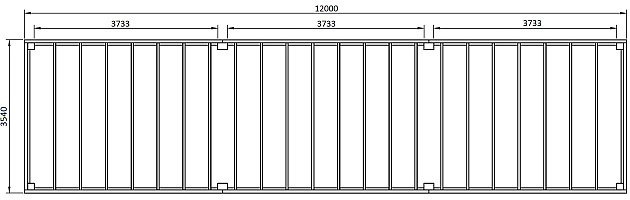 JWOODS Buitenverblijf XL Modern 1200x354 cm