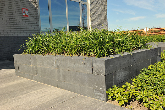 39160 linia palissade 60x15x15 cm strak antraciet nero excellence 155548