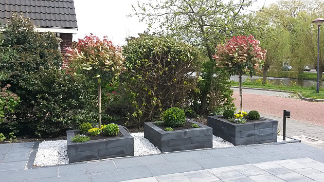 Linia Palissade 60x15x15 cm Strak Antraciet Nero Excellence