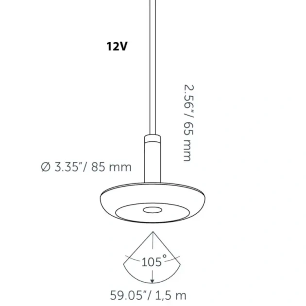SWAY PENDANT 12V Black