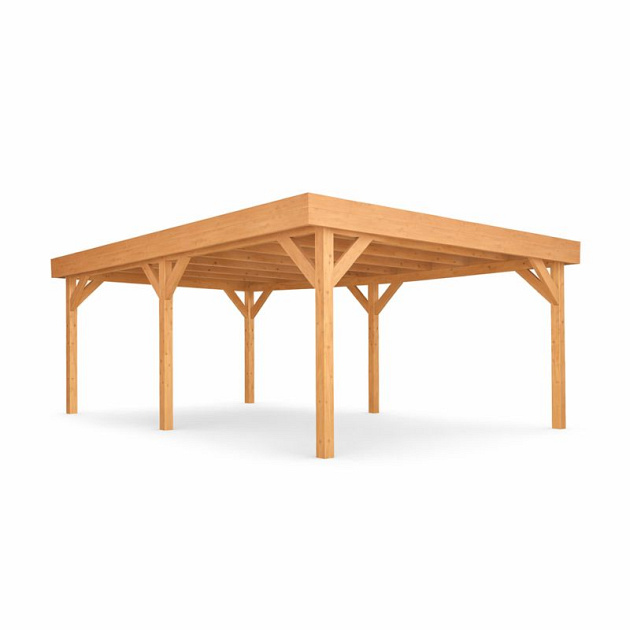 JWOODS Buitenverblijf 400x370 cm, Fijnbezaagd