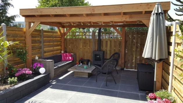 JWOODS Buitenverblijf 400x300 cm, Geschaafd