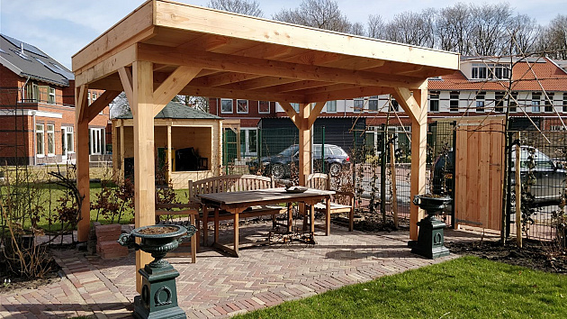 JWOODS Buitenverblijf 400x300 cm, Geschaafd