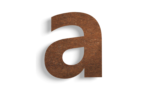 Huisnummer a cortenstaal 30 cm