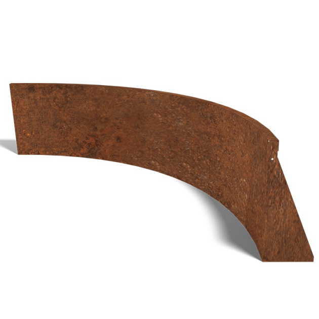 Cortenstaal keerwand binnenbocht 150x150x50 cm