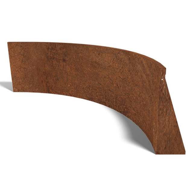 Cortenstaal keerwand binnenbocht 150x150x60 cm