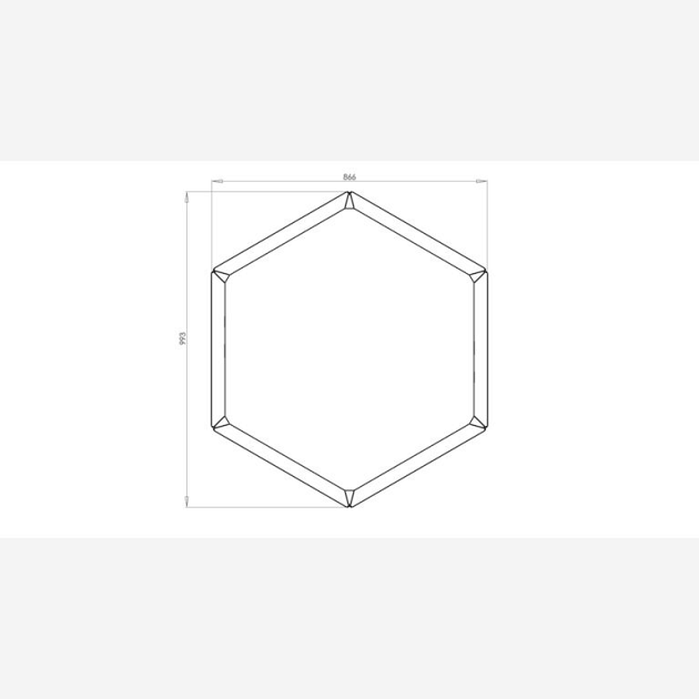 Cortenstaal zeshoekige plantenbak Denver 50, 99,3x86,6x50 cm