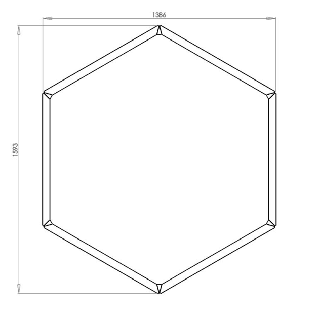 Cortenstaal zeshoekige plantenbak Denver 80, 159,3x138,6x80 cm