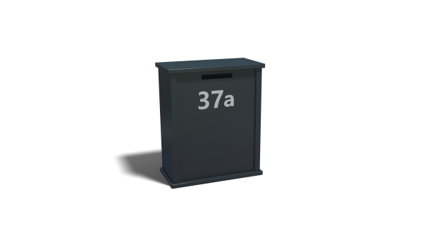 Gepoedercoat staal brievenbus Arizona Type L antraciet