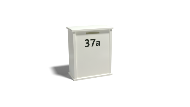 Gepoedercoat staal brievenbus Arizona Type L wit