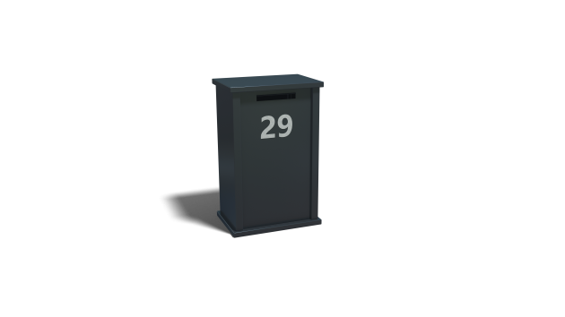 Gepoedercoat staal brievenbus Arizona Type M antraciet