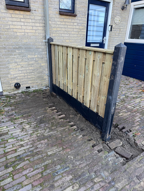 Grenen Tuinscherm 21-Planks Scherm Recht Verticaal 180x90 cm