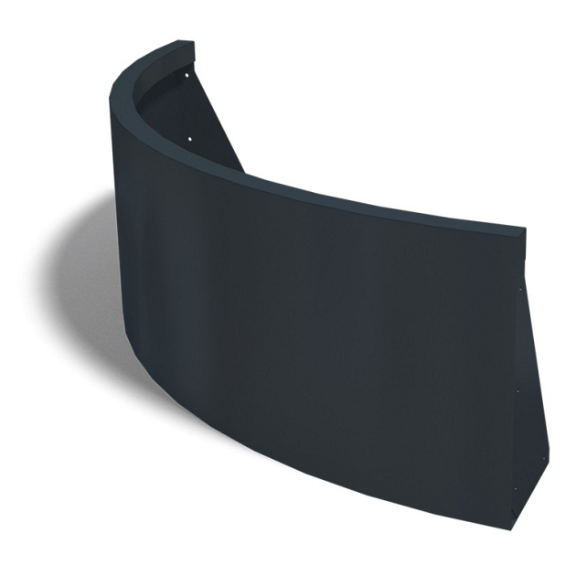 Gepoedercoat staal keerwand buitenbocht 100x100x40 cm antraciet grijs