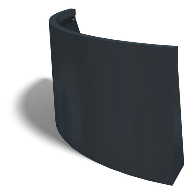 Gepoedercoat staal keerwand buitenbocht 100x100x60 cm wit