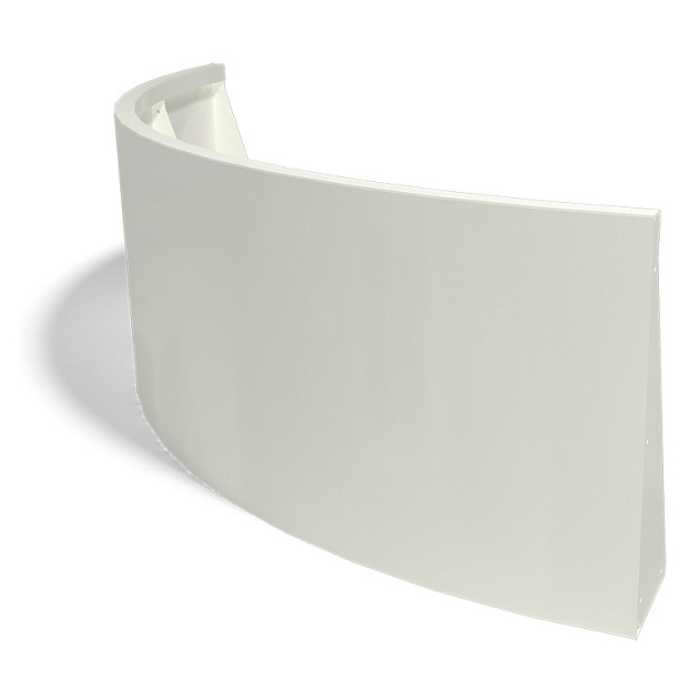 Gepoedercoat staal keerwand buitenbocht 150x150x60 cm zwart