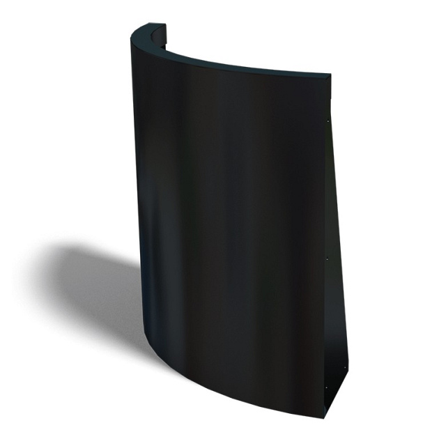 Gepoedercoat staal keerwand buitenbocht 50x50x60 cm wit