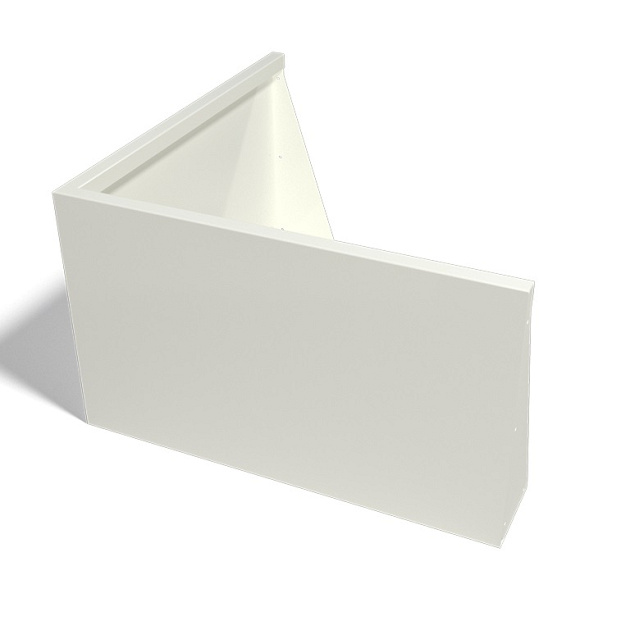 Gepoedercoat staal keerwand buitenhoek 100x100x60 cm antraciet grijs