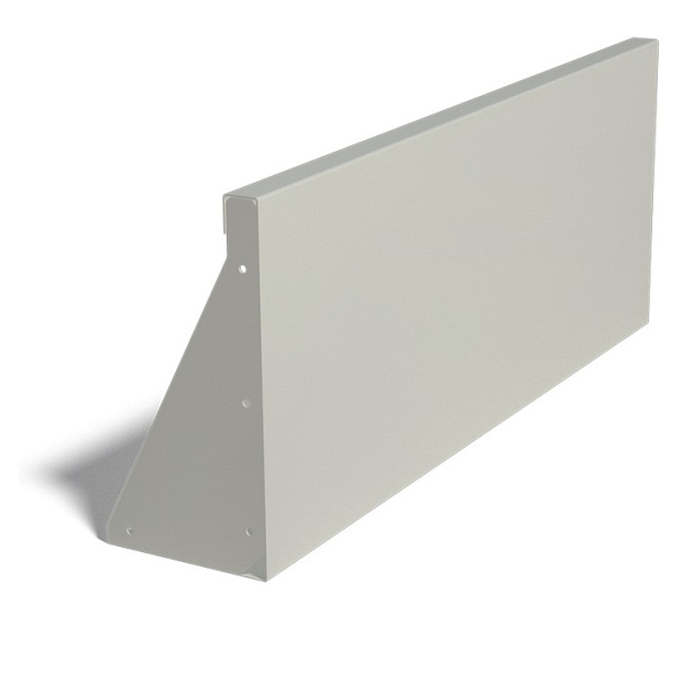 Gepoedercoat staal keerwand recht 100x20x40 cm wit