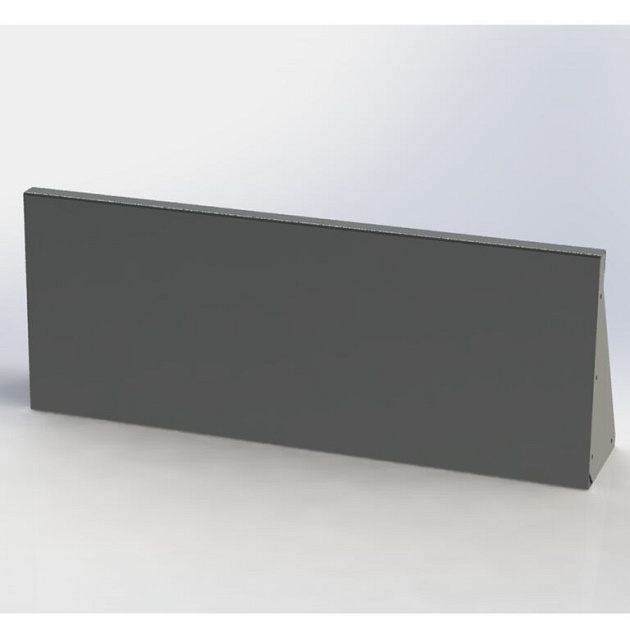 Gepoedercoat staal keerwand recht 100x20x60 cm zwart