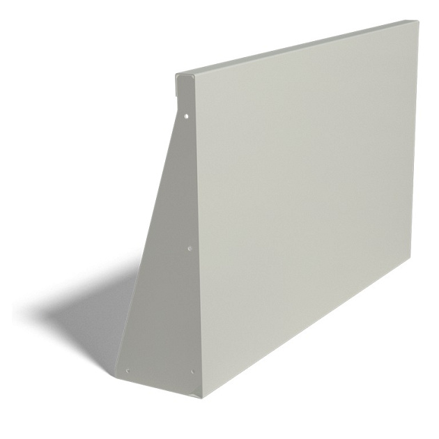 Gepoedercoat staal keerwand recht 100x20x60 cm zwart