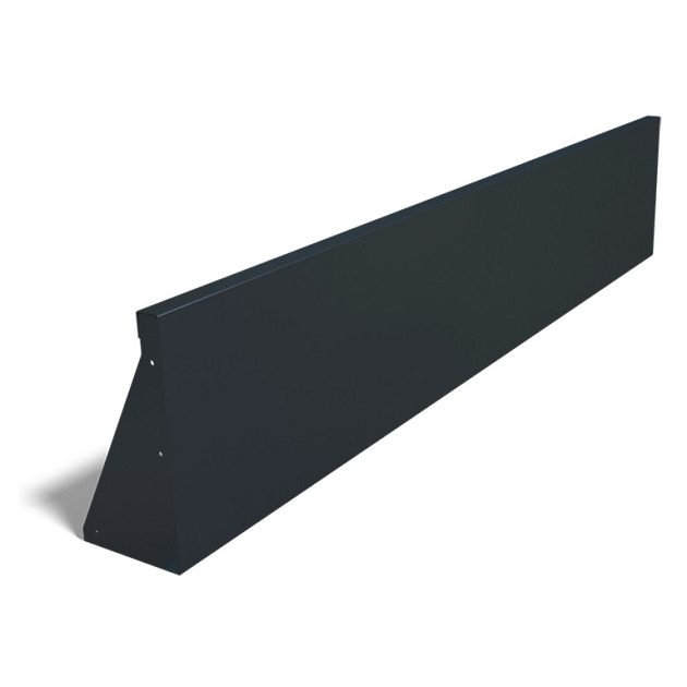 Gepoedercoat staal keerwand recht 200x20x40 cm antraciet grijs