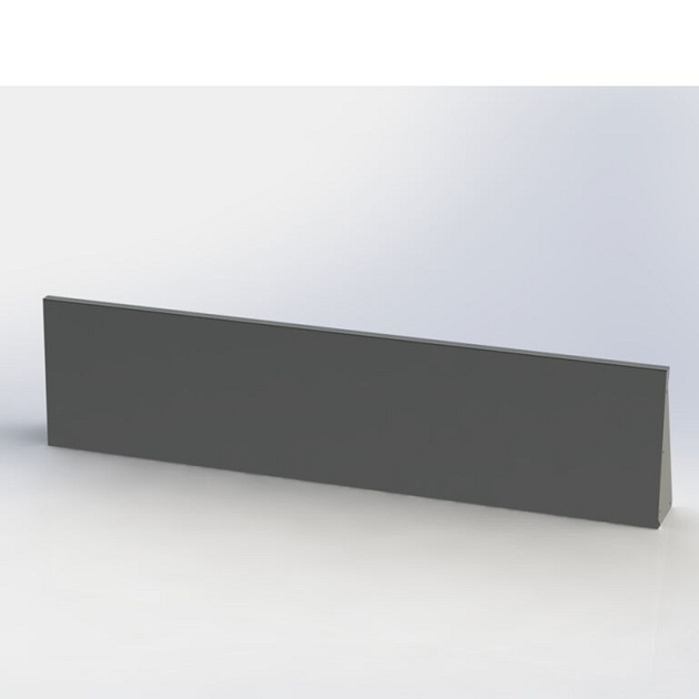 Gepoedercoat staal keerwand recht 200x20x40 cm zwart
